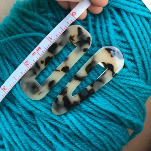 Tortoiseshell hair barrettes set if 2 - Picture 3 of 7